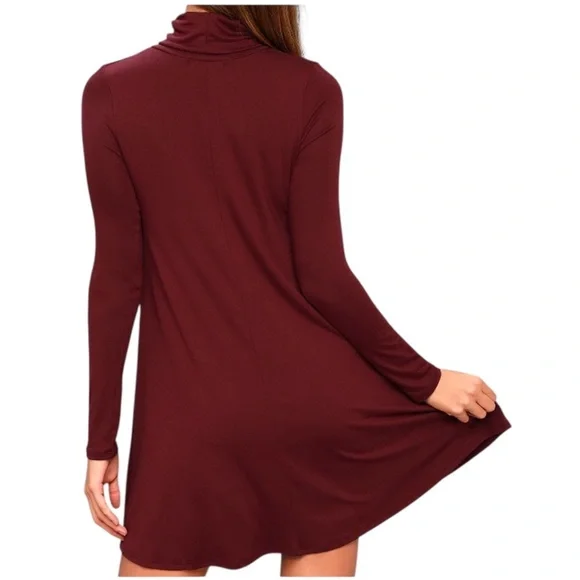 Lulus "Sway, Girl, Sway!" Swing Dress - Wine Red Size XS - Picture 2 of 10